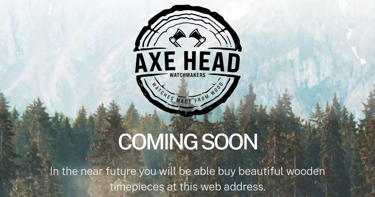 Coming soon page for axehead